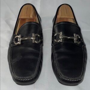 SALVATORE FERRAGAMO PARIGI GANCINI BIT LEATHER DRIVER LOAFERS FTL-12-012